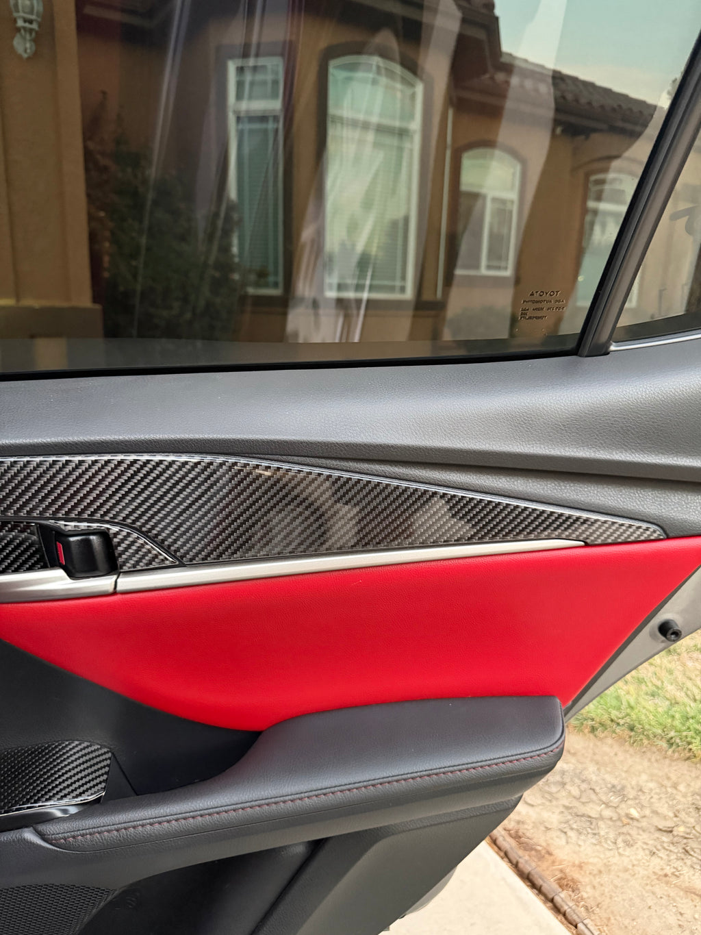 Carbon Fiber Interior Rear Door Panels Trim Kit - Toyota Camry (2025-2026) SE / XSE / LE / XLE