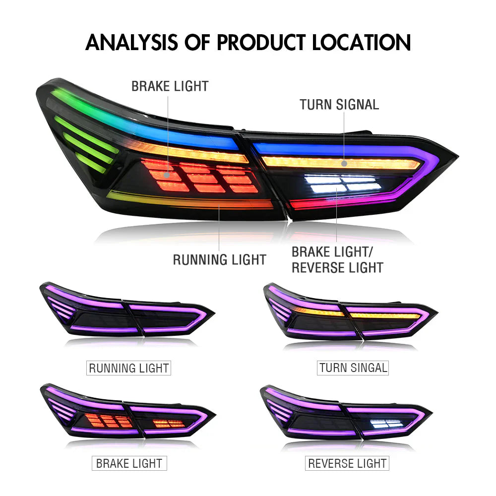 "Rainbow Man" RGB Tail Lights - Toyota Camry (2018-2024)