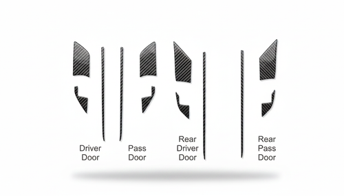 Carbon Fiber Interior Inner Door Bowl Pieces & Stripes Trim - Toyota Camry (2025-2026) SE / XSE / LE / XLE