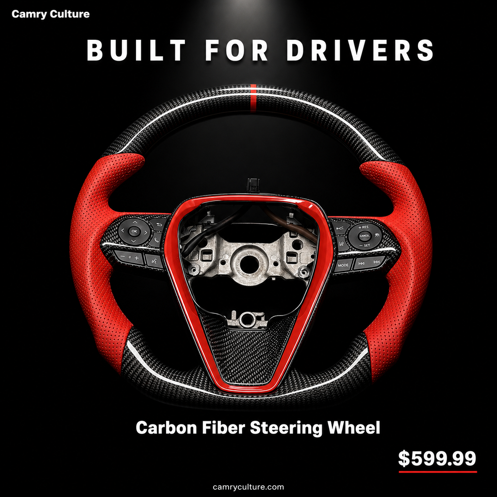 HRS Carbon Fiber Steering Wheel - Toyota Camry (2018-2024) SE / XSE / LE / XLE / TRD