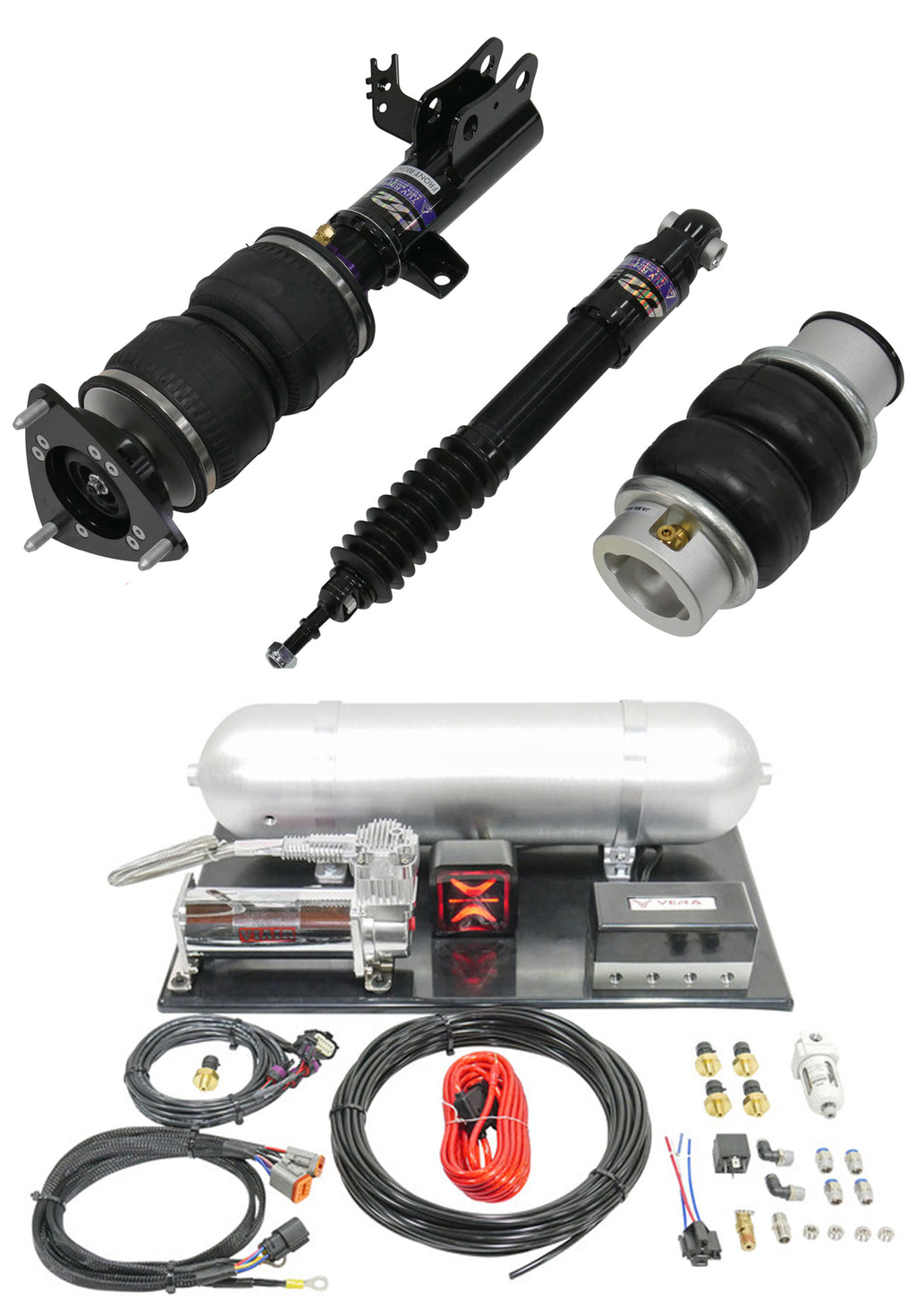 D2 Racing Air Struts (Air Ride) - Toyota Camry (2018-2026) SE / XSE / LE / XLE / TRD