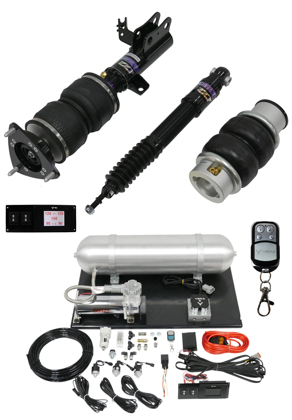 D2 Racing Air Struts (Air Ride) - Toyota Camry (2018-2026) SE / XSE / LE / XLE / TRD