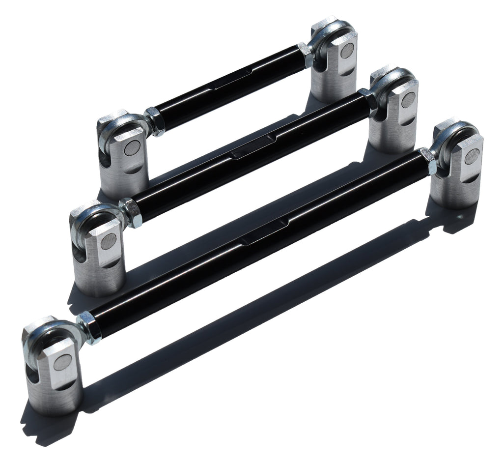 FSPE Adjustable Splitter Support Rods - BLACK (sold as a pair)