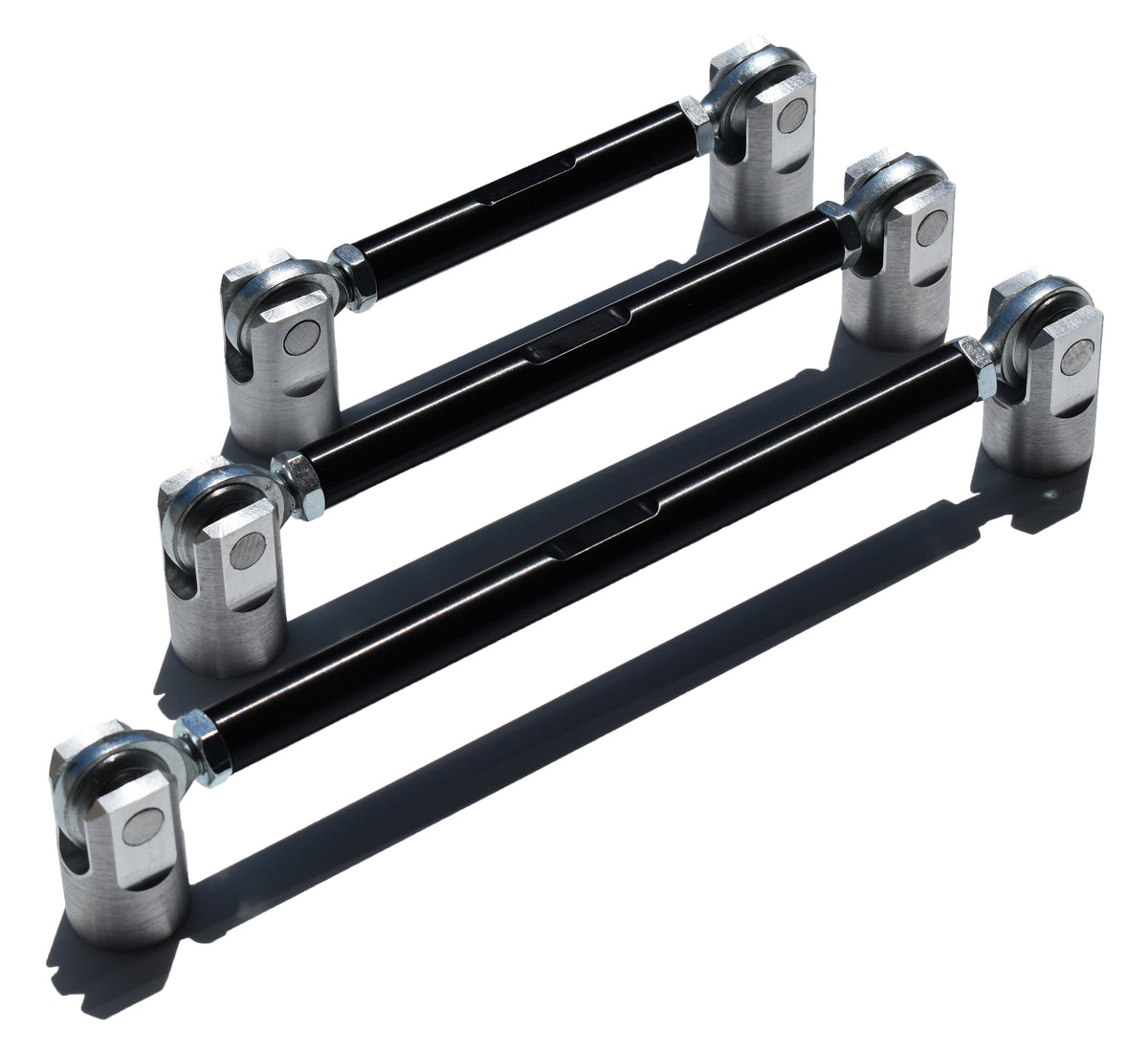 FSPE Adjustable Splitter Support Rods - BLACK (sold as a pair)