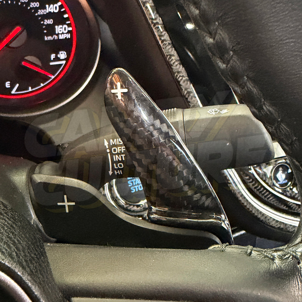 Carbon Fiber Steering Wheel Paddle Shifters - Toyota Camry (2018-2024) SE / XSE / TRD