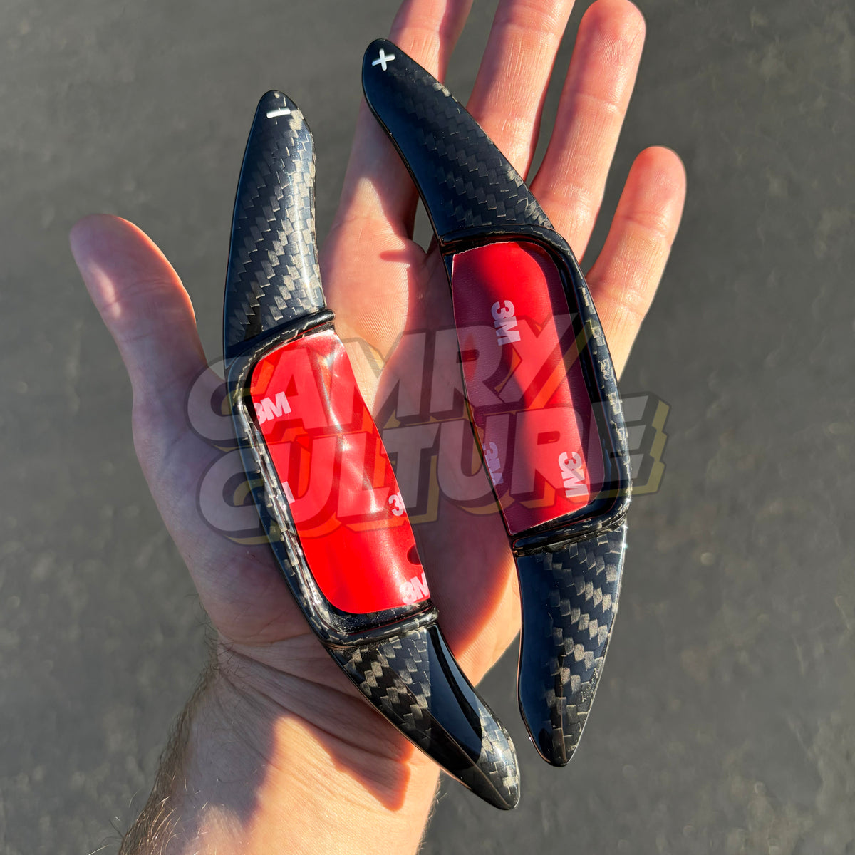 Carbon Fiber Steering Wheel Paddle Shifters - Toyota Camry (2018-2024) SE / XSE / TRD