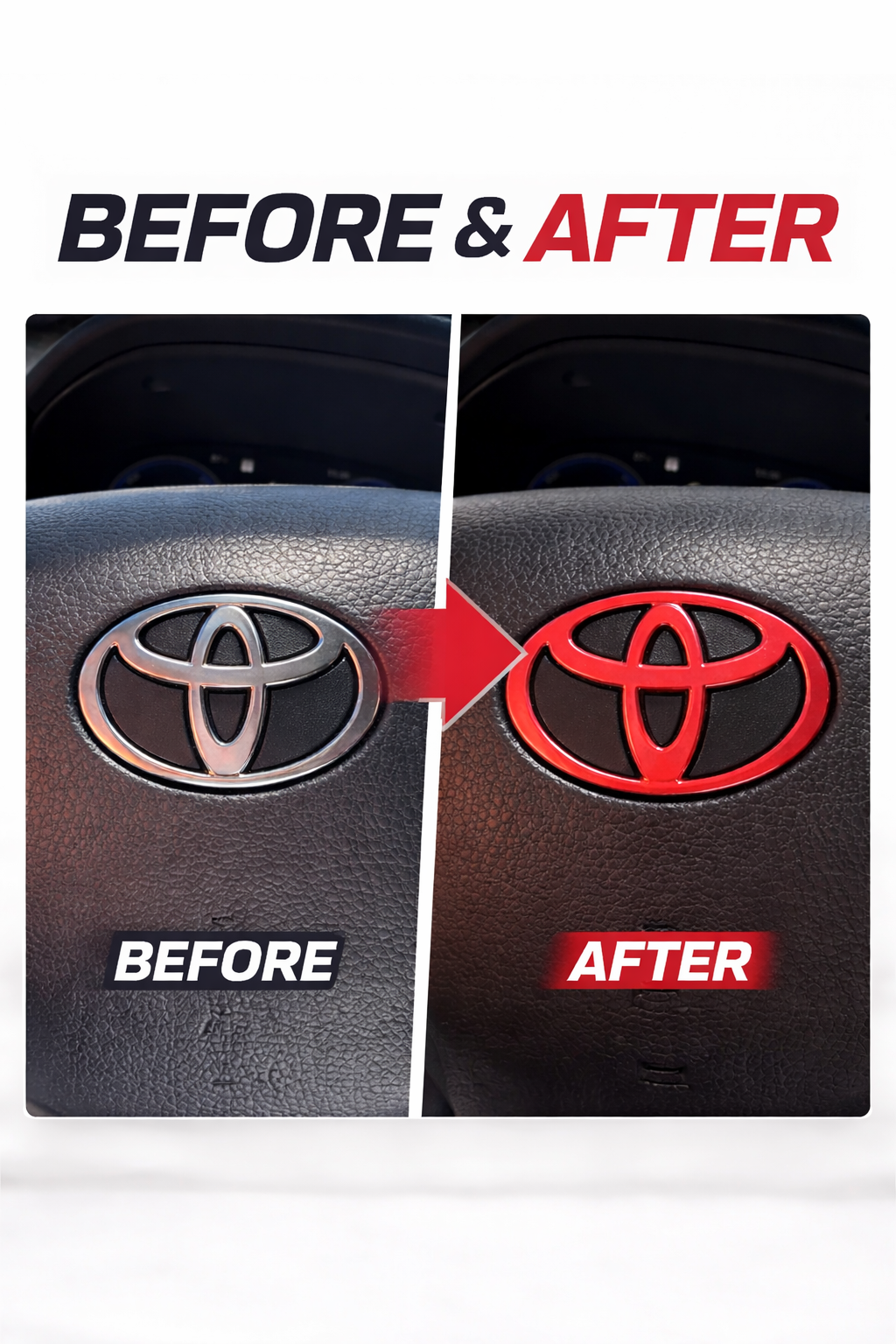 Steering Overlay Stickers - Toyota Camry (2025-2026) SE / XSE / LE / XLE