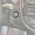 A Toyota Camry dash that highlights the carbon fiber ring surrounding the Engine Start Stop button. Made for the 2018, 2019, 2020, 2021, 2022, 2023, and 2024 Toyota Camry SE, XSE, LE, XLE, and TRD.