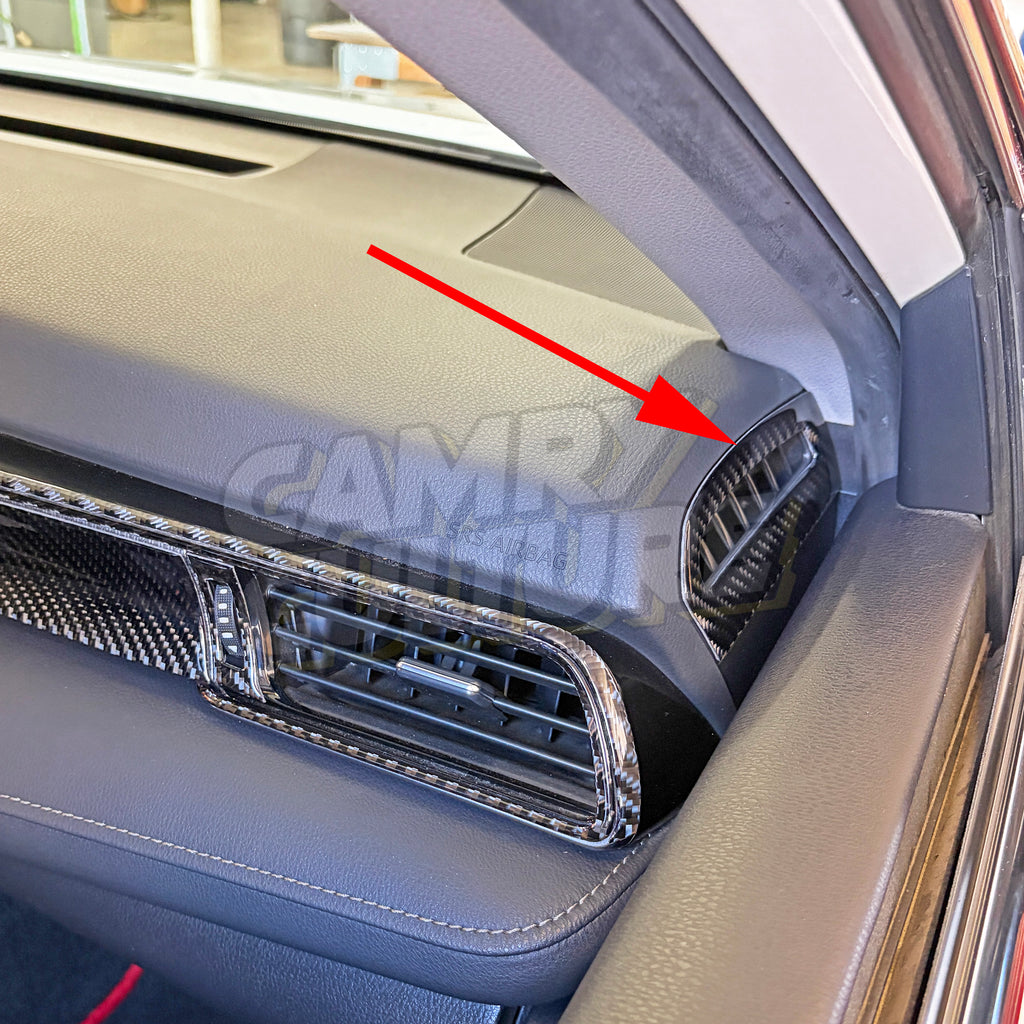 Carbon Fiber Dash Side Vents Trim - Toyota Camry (2018-2024) SE / XSE / LE / XLE / TRD