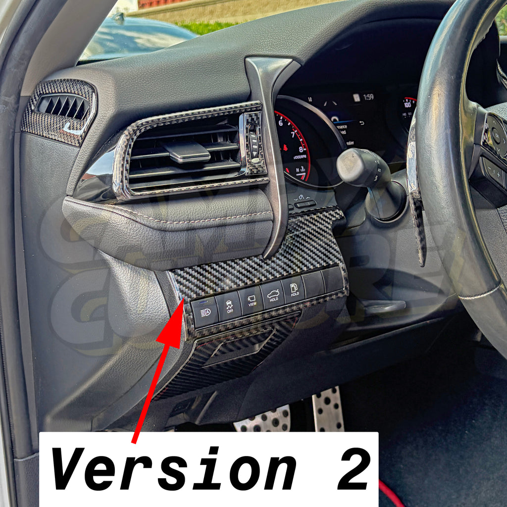 Carbon Fiber Headlight Switch Trim - Toyota Camry (2018-2024) SE / XSE / LE / XLE / TRD