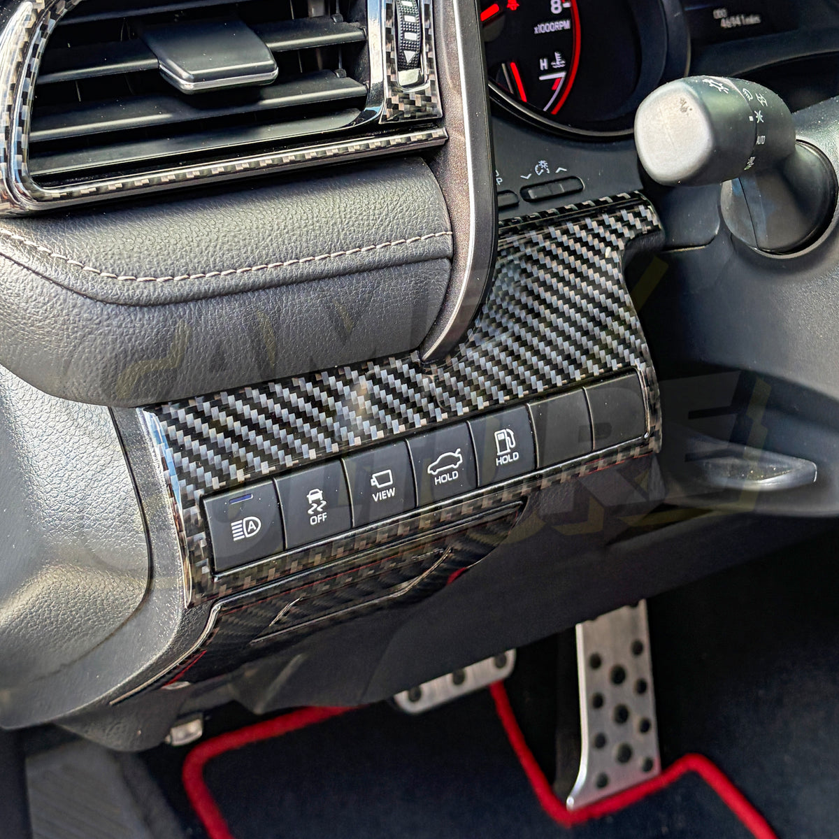 Carbon Fiber Headlight Switch Trim - Toyota Camry (2018-2024) SE / XSE / LE / XLE / TRD