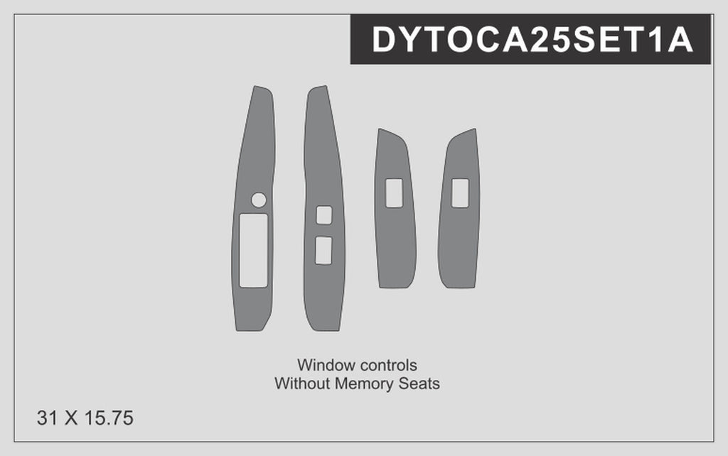 Carbon Fiber Interior Control Trim Kit - Toyota Camry (2025-2026) SE / XSE / LE / XLE
