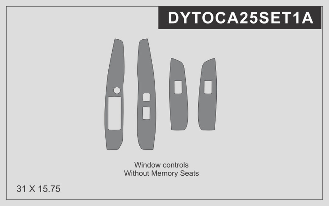 Carbon Fiber Interior Control Trim Kit - Toyota Camry (2025-2026) SE / XSE / LE / XLE
