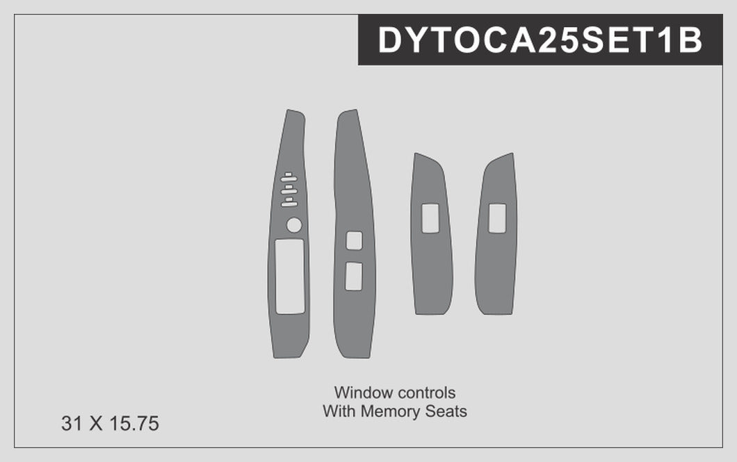 Carbon Fiber Interior Control Trim Kit - Toyota Camry (2025-2026) SE / XSE / LE / XLE