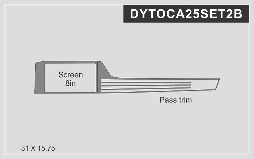 Carbon Fiber Interior Infotainment Screen Trim - Toyota Camry (2025-2026) SE / XSE / LE / XLE