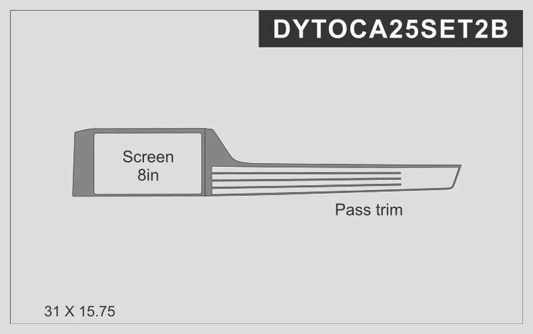 Carbon Fiber Interior Infotainment Screen Trim - Toyota Camry (2025-2026) SE / XSE / LE / XLE