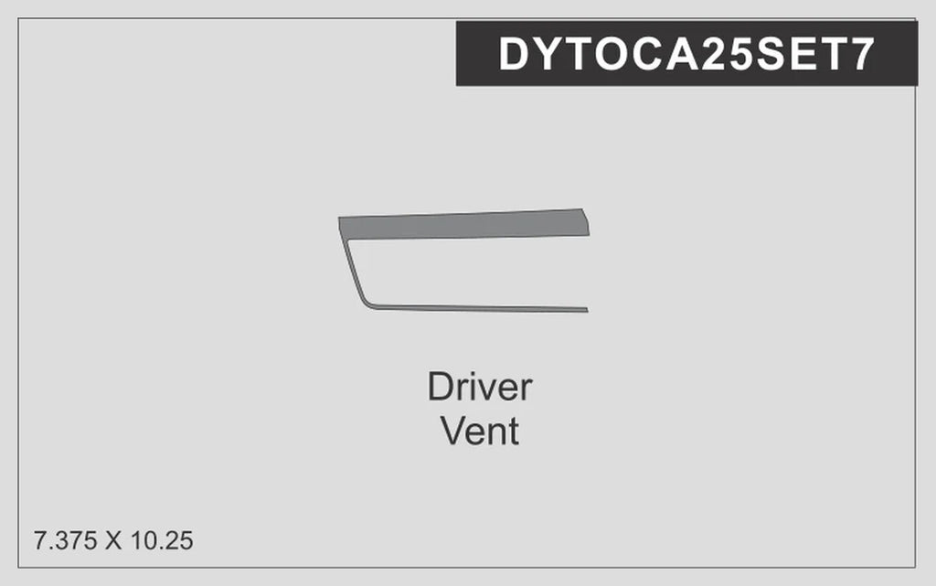Carbon Fiber Interior Driver Vent Trim - Toyota Camry (2025-2026) SE / XSE / LE / XLE
