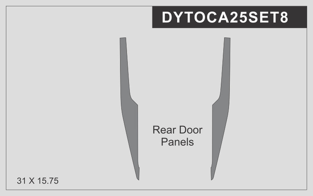 Carbon Fiber Interior Rear Door Panels Trim Kit - Toyota Camry (2025-2026) SE / XSE / LE / XLE