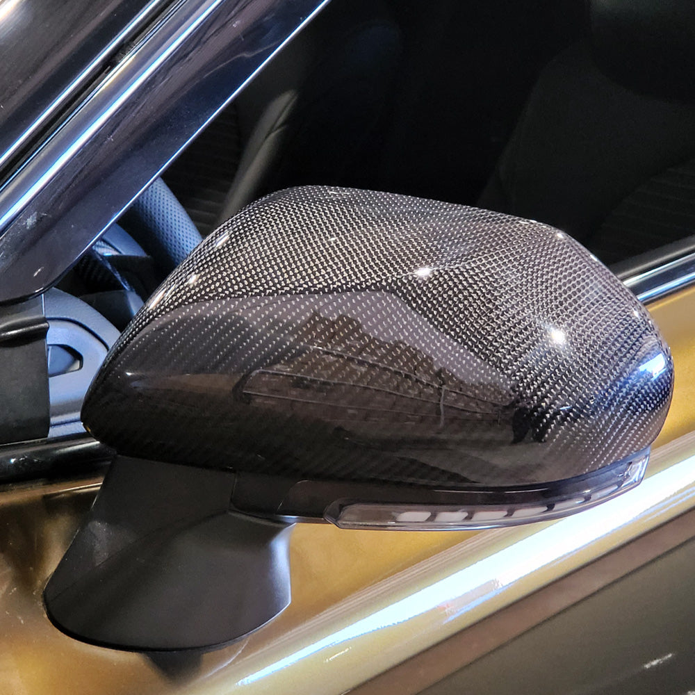 HRS Carbon Fiber Side Mirror Replacement Caps - Toyota Camry (2018-2020) SE / XSE / LE / XLE / TRD