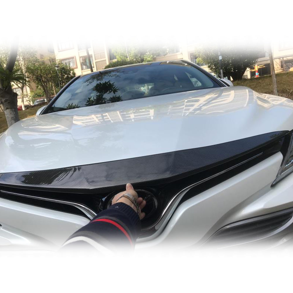 HRS Carbon Fiber Front Bumper Upper Garnish - Toyota Camry (2018-2024) LE / XLE
