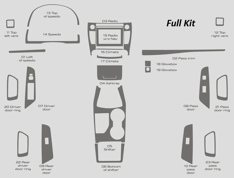 Carbon Fiber Interior Full Kit - Toyota Camry (2015-2017)