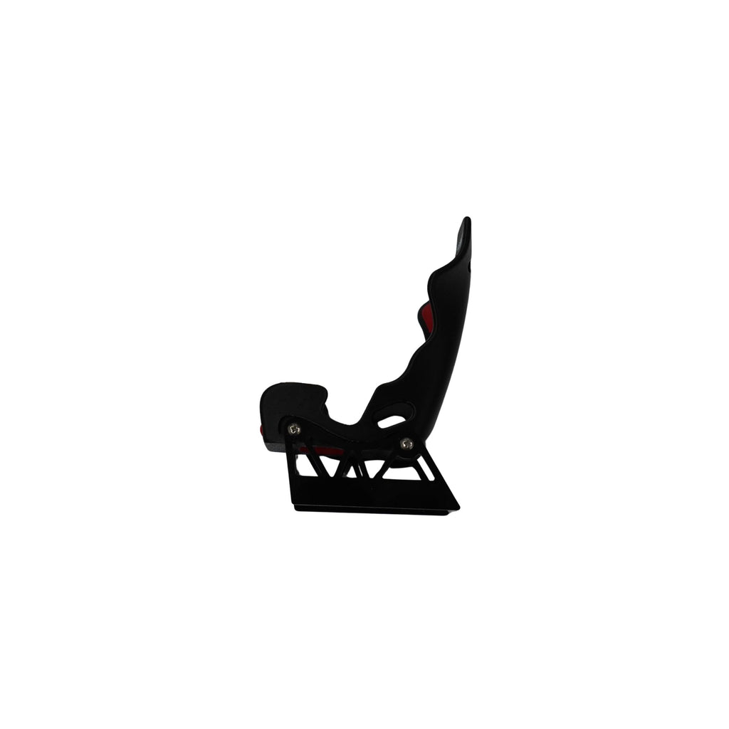 Black silhouette of a gaming chair on a white background