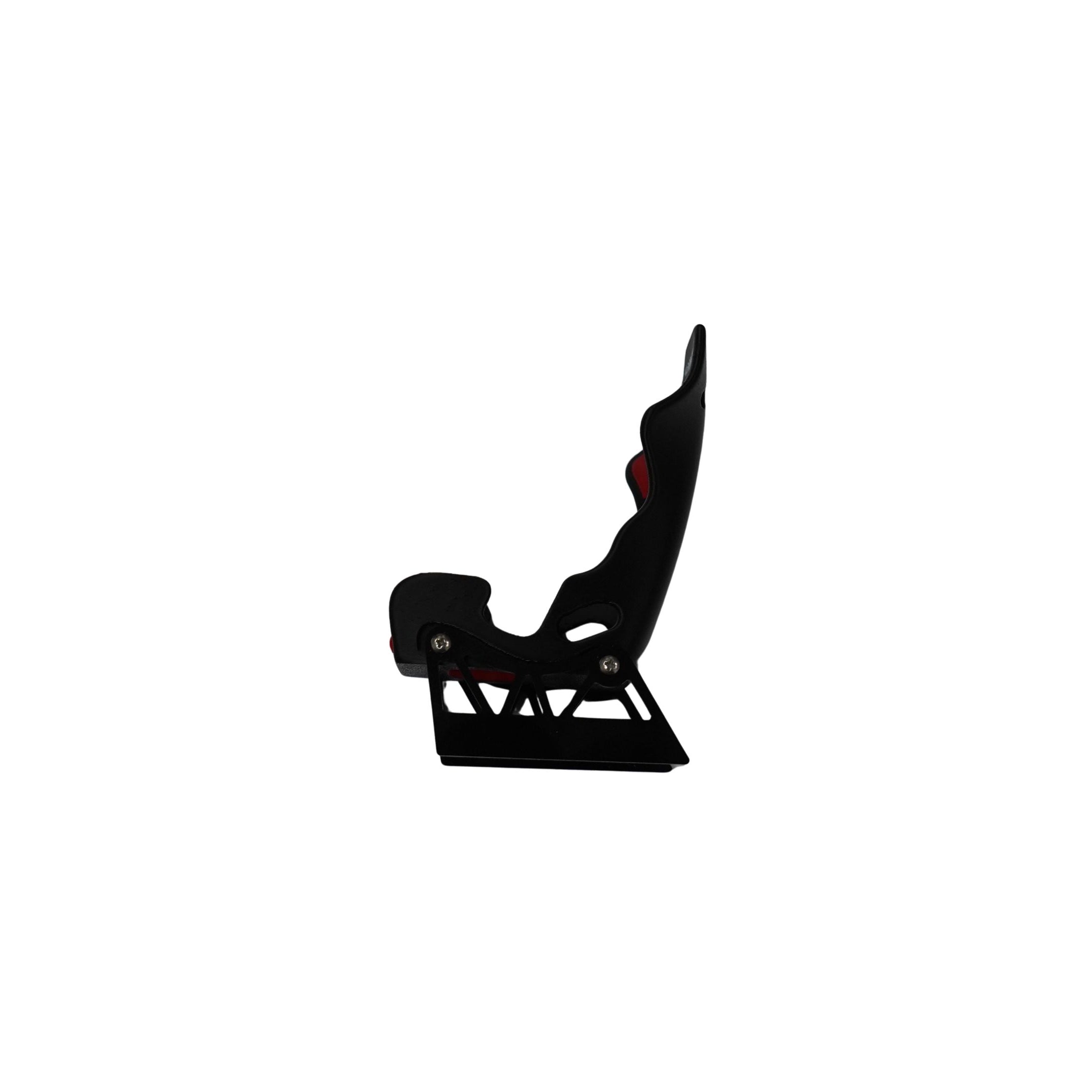 Black silhouette of a gaming chair on a white background