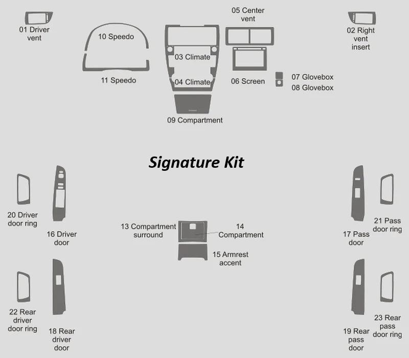 Carbon Fiber Interior Kit - Toyota Camry (2012-2014)
