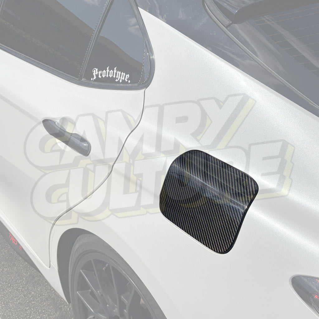 Carbon Fiber Fuel / Gas Tank Cap Cover - Toyota Camry (2018-2024) SE / XSE / LE / XLE / TRD