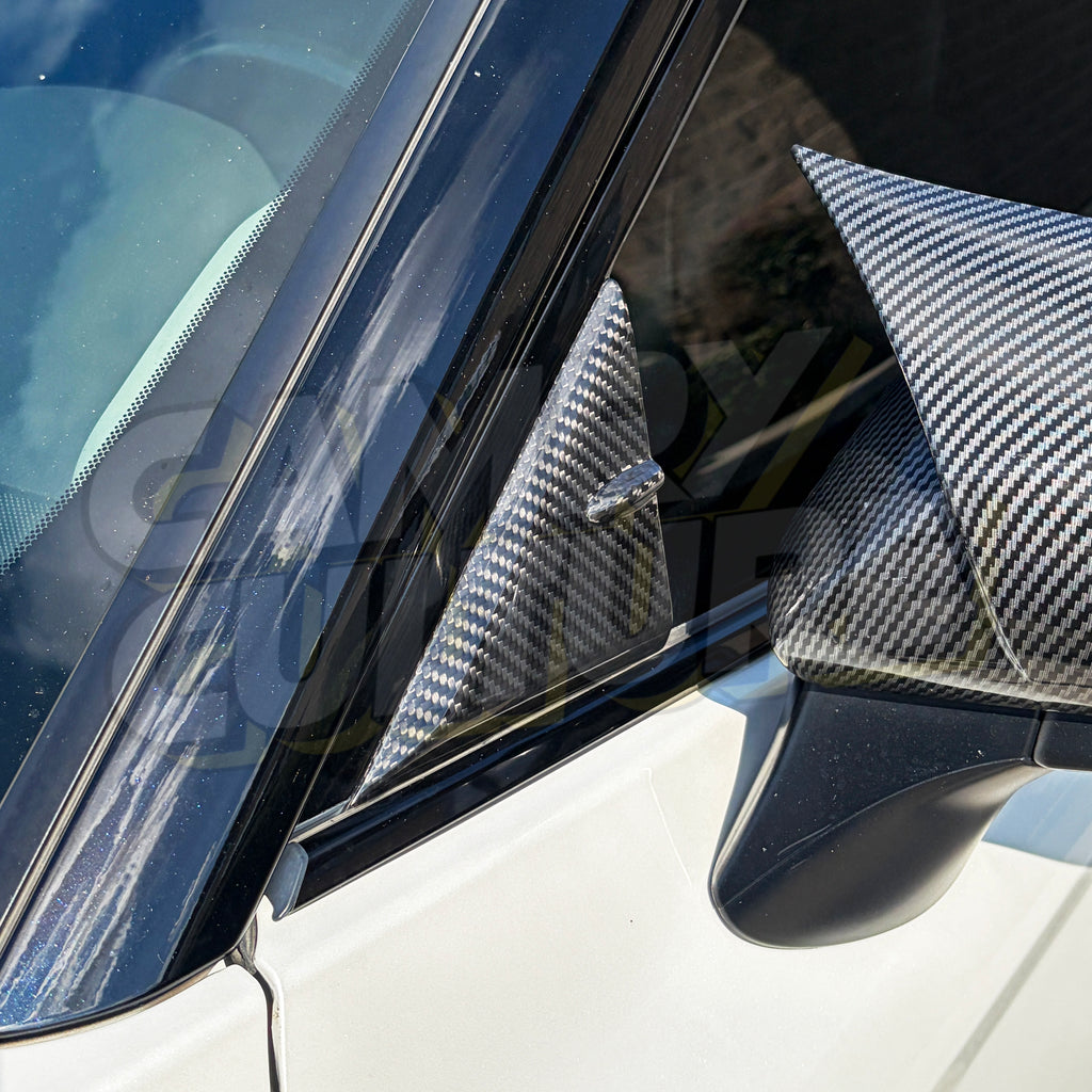 Carbon Fiber A-Pillar Triangular Trim - Toyota Camry (2018-2024) SE / XSE / LE / XLE / TRD