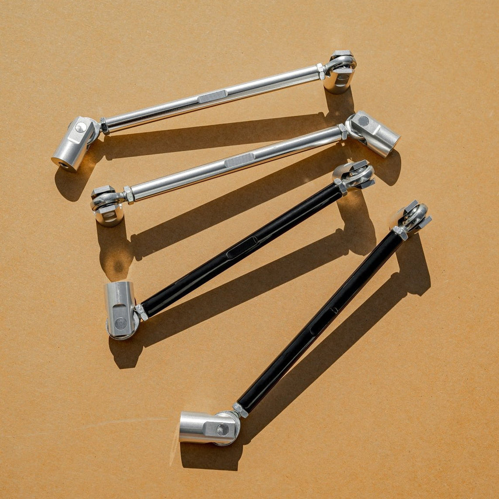 FSPE Adjustable Splitter Support Rods - BLACK (sold as a pair)