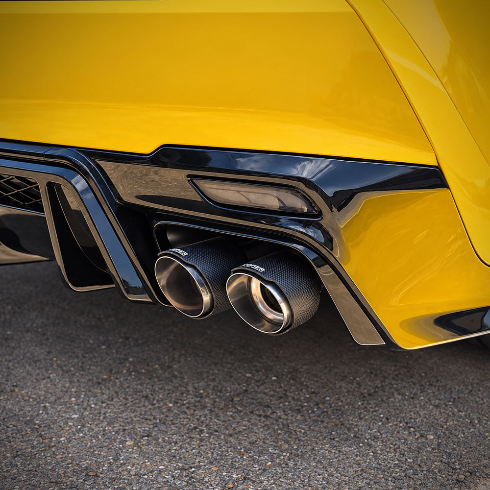 YOFER Quad Exhaust System with Carbon Fiber Tips - Toyota Camry (2025-2026) SE / XSE w/ YOFER Dual Cut Outs Diffuser