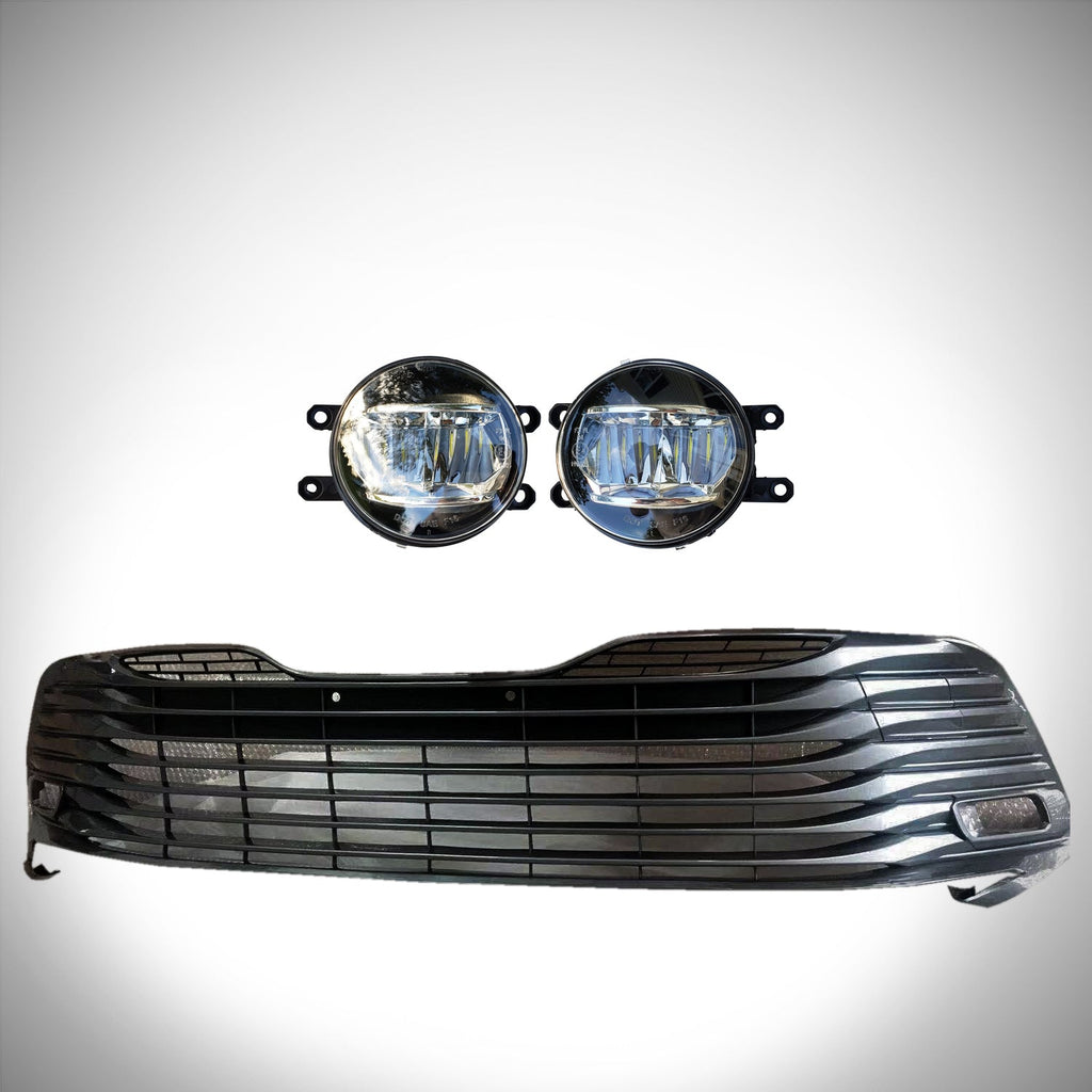 HRS Front Grille with LED Fog Lights - Toyota Camry (2018-2020) LE / XLE