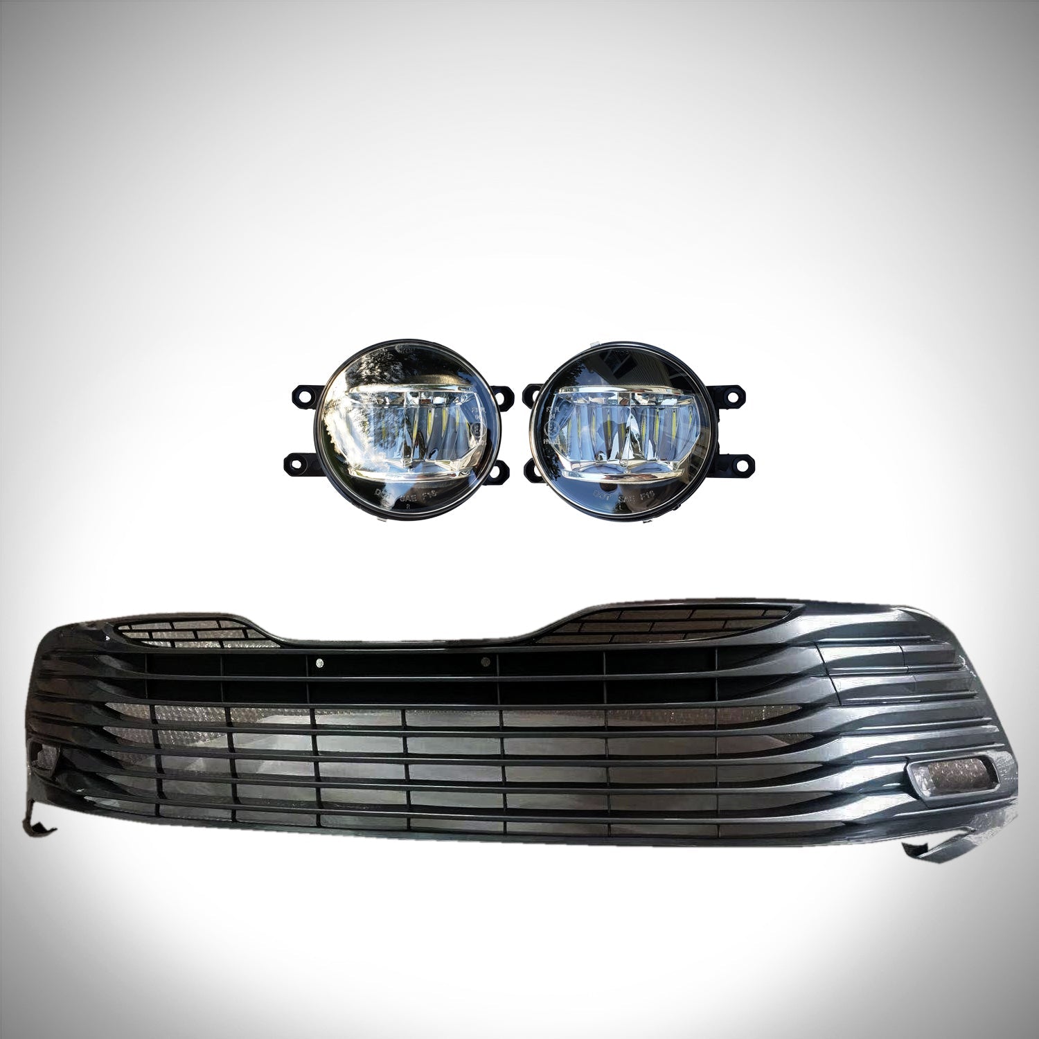 HRS Front Grille with LED Fog Lights - Toyota Camry (2018-2020) LE / XLE