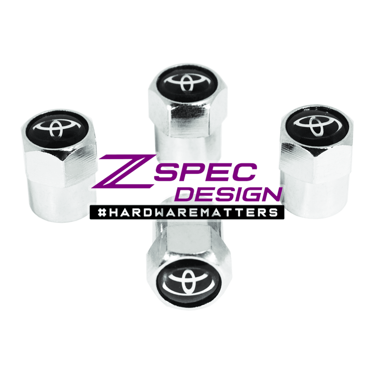 Chrome Valve Stem Tire Caps - Toyota Camry (fits all Toyotas)